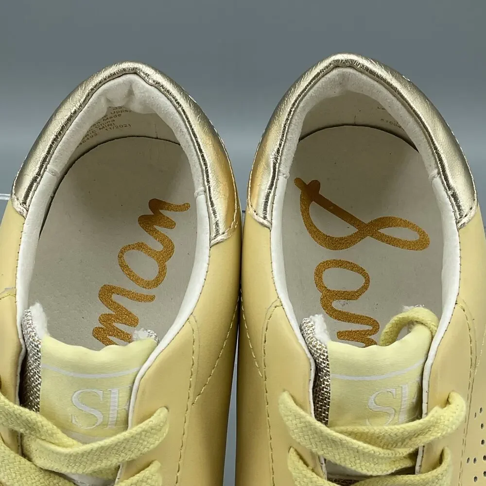 NEW Sam Edelman Girls Aubrie Sneakers Yellow/Silver Size 3M
